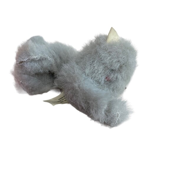 Mattel 1986 Fluffy Grey Dog / Cat with Pink Carrier Case - Picture 6 of 10